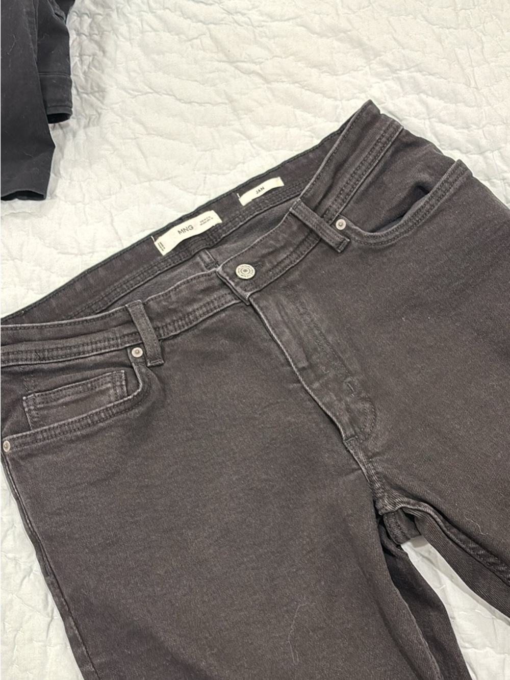 Mango Men’s Charcoal Slim Straight Jeans